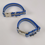 Halsband Click, 2 - 2.5cm, 30-65cm, wasserfest blau - reflex Biothan 2 Breiten, 2 Längen