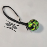 Grün-schwarzer Ball mit elastischem Band 6,5cm sehr stabil, DuraFoam