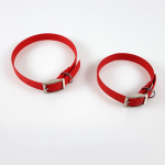 Biothan Halsband mit Dorn, 27 - 45cm, rot 19mm Breite, rot