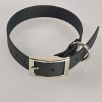 Halsband mit Dorn, 27 - 55cm, wasserfest schwarz Biothan 20 + 25mm Breite, schwarz