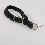 Halsband gefl. 6mm, 6er, 30 - 55cm schwarz