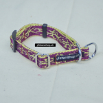 Halsband Zug-Stop verstellbar  1.5 - 2.5cm, 20 - 60cm Tattoo bordeaux - gelb