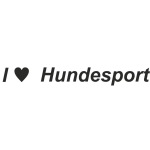 Aufkleber  I Love Hundesport  , diverse Farben