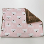 Kuscheldecke, braun teddy, rosa teddy weiss, 3-fach Fleece