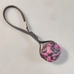 Pink-schwarzer Ball mit Band 6,5cm sehr stabil, DuraFoam